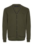 Fred Perry Tipped Pique Textu Cardigan Khaki Green