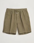 Altea Linen Drawstring Shorts Military