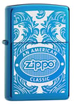 Zippo 60001112 Scroll Briquet Laiton Saphir 3,5 x 1 x 5,5 cm