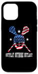 Coque pour iPhone 12/12 Pro Joueur de crosse Outplay Outlast American Lacrosse