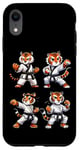 Coque pour iPhone XR Ceinture noire amusante pour athlète de karaté tigre pour garçons filles enfants