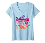 Womens Cruising My Way into 70 Funny 70th Birthday Vacation Trip V-Neck T-Shirt