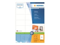 HERMA Premium - Étiquettes en papier plastifiées mates autocollantes permanentes - blanc - 70 x 42 mm 2100 étiquette(s) ( 100 feuille(s) x 21 )