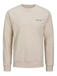 JACK & JONES Jjebradley Graphic Sweat Crew Noos Maillot de survêtement, Beige Clair, L Homme