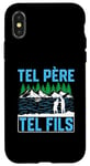 Coque pour iPhone X/XS Tel père tel fils accessoire pêcheur pêche humour