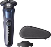 Philips Series 5 Mens Wet Dry Rotary Shaver Razor, Travel Case & Charging Stand