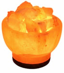 2x Himalayan Natural Rock Salt Lamp Fire Bowl Shape (With USb Bulb ) Air Ionizer