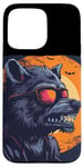 Coque pour iPhone 15 Pro Max Loup-garou amusant avec lunettes de soleil pour les amateurs de loups-garous