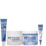 No7 Lift & Luminate Serum 30ml, Day Cream 50ml, Night Cream 50ml, Eye Cream 15ml - 145 ml