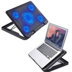 Ultra Quiet 12"-17" Laptop Cooling Cooler Mat Pad Laptop Stand 5 LED Fans NEW