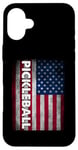 iPhone 16 Plus Pickleball American Flag USA Pickle Ball Player Patriotic Case