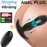 Telescopic Prostate Massager Butt Plug Anal Vibrator Thrusting Dildo Men Sex Toy