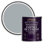 Rust-Oleum Peinture Grise Résistante à l'eau pour Faïence de Cuisine, Finition Mate -Gris Minéral 750ml