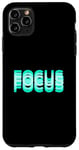 Coque pour iPhone 11 Pro Max Graphisme Aqua Light Teal FOCUS Aqua Turquoise