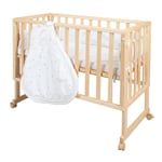 ROBA Soffsäng Bedside Crib 3 i 1 Star Magic Natural