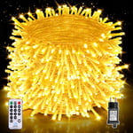 Auriostar Guirlande Lumineuse Exterieure, 80m 800LEDs Guirlande Lumineuse Noel Intérieur et Extérieur étanche IP44, 8 Modes avec Télécommande pour Noël, Chambre, Décoration Sapin de Noel (Blanc Chaud)