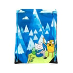 OFFICIAL ADVENTURE TIME BLUE MOUNTAIN FINN & JAKE DRAWSTRING SPORTS GYM BAG