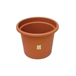 Lhicum Geo Pot à plantes en plastique Rond 18cm x 14cm Terre cuite