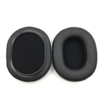 Earpads Coussinets de Rechange Coussinets d'oreille Oreillette de Remplacement Coussins en Mousse pour Casque Sony SONY MDR-7506 7510 7520 CD900ST V6 cuir protéiné, noir (avec coton tuning)