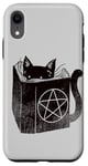 Coque pour iPhone XR SataniCat Pentagramme Chat Satan Demon Necronomicon Lover