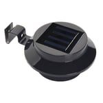 (Cold WhiteBlack)Aurinkolamppu 3 Led Solar Sink Seinälamppu Aurinkoenergialla toimiva aita Kouru Katu Puutarha Piha Nurmikko Ulkovalaistus Valaistus ulkona