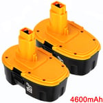 Pdstation - 2X 18V 4.6Ah Ni-MH Batterie pour Dewalt DE9039 DE9095 DE9096 DE9098 DE9503 DW9095 DW9096 DW9098 DC9096 DC9098 DC9099