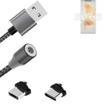 Data charging cable for Huawei Mate 50 Pro with USB type C and Micro-USB adapter