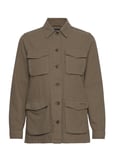 Raven Linen Blend Overshirt Khaki Lexington Clothing