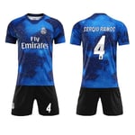 Sergio Ramos #4 tröja Real Madrid UAE fotboll T-shirt set 28 kids