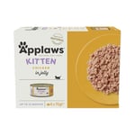 Applaws Natural Wet Kitten Food, Chicken Multipack in Jelly 70 g Tin - 4 x (6 x 70 g) Tins