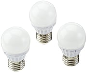 TRIO, Ampoules, Tropfen incl. 3 x LED,E27,4,0 Watt,3000K,320 Lm. Corps: Verre, Blanc Ø:4,5cm, H:7,5cm IPX0