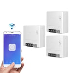 Commutateur intelligent bidirectionnel 10A AC100-240V Fonctionne avec Amazon Alexa Google Home Assistant Nest Prend en charge le mode bricolage Permet de flasher le micrologiciel 10pcs