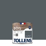 TOLLENS - Peinture extérieure bois 2 en 1 - Ultra Résistante - Finition Satin - Laque Riche en Résine - Pour Toute Boiserie Extérieure - Sans Sous-Couche - Gris Ardoise - 0,5L = 8m2