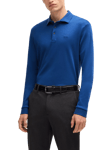 BOSS Long Sleeve Polo Shirt, Open Blue