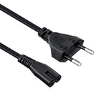 Tolesum 3M (9.8FT) Câble d'alimentation EU Plug C7 Bipolaire 2 Câble pour PS5 / PS4 / PS3 / Xbox Série X/S - Noir