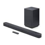 JBL SoundBar 2.1 Deep Bass MK2, Barre de Son pour Télévision pour Système Audio de Divertissement, Design Compact avec JBL Surround Sound, Noir