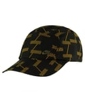 Nike Fusion Graphic Logo Black Yellow Adjustable Mens Cap 253453 010 Cotton - One Size