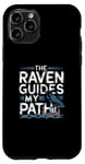 Coque pour iPhone 11 Pro Illustration viking nordique The Raven Guides My Path