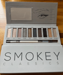 New CID Smokey Classics Eyeshadow 10 shades Palette mirror plus brush NEW