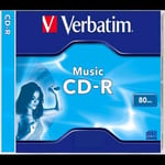 Verbatim Cd-R Acoustique 80MIN Musique 10PZ + Porte CD 10 Places