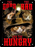 Horror Cats The Good, The Bad & The Hungry Mini Tin Sign