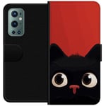 OnePlus 9 Pro Sort Lommebokdeksel Busig Katt