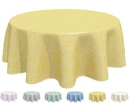 Home Direct Nappe Toile cirée PVC Ronde 160 cm Jaune