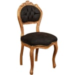 Chaise en bois Fauteuil français tapissé de style Louis xvi 44x88x42 cm Chaise en hêtre massif Chaise salon Finition dorée