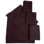 Dyckhoff 0410936115 Lot de 4 Serviettes Comprenant 2 Serviettes de Toilette 100 x 50 cm et 2 draps de Bain Noir 140 x 70 cm