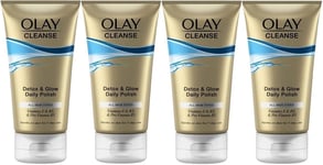 4 Olay Cleanse Detox & Glow Daily Exfoliating Polish Gentle All Skin Types 150ML