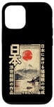 Coque pour iPhone 12/12 Pro Anime Ukiyo-e japonais traditionnel sur bois du Mont Fuji