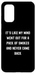 Coque pour Galaxy S20 Sayings Sarcastic Sayings, It's Like My Mind Went Out for a Pack