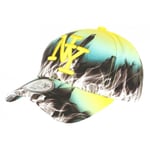 Casquette Enfant Jaune et Bleue Streetwear Fire NY Baseball de 7 a 11 ans-Taill