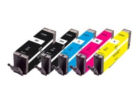 Peach Multi Pack - - S - svart, gul, cyan, magenta, foto-svart - compatible - bläckpatron - för Canon PIXMA iP8750, iX6850, MG5550, MG5650, MG6450, MG6650, MG7150, MG7550, MX725, MX925